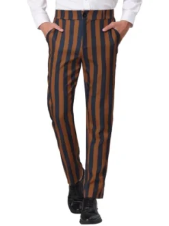 Lars Amadeus Men's Classic Fit Flat Front Business Work Prom Striped Pants -Refrigiwear US Shop GUEST 05e507ec 82ee 4fcd 8e12 cb01882a1ccc