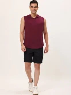 Lars Amadeus Men's Sleeveless Hoodies Vest T-Shirt Workout Gym Hooded Tank Tops -Refrigiwear US Shop GUEST 0e28370b 7c58 4da1 b647 59714bdb7964