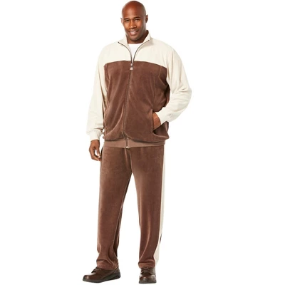 KingSize Men's Big & Tall Colorblock Velour Tracksuit 9 KingSize Men's Big & Tall Colorblock Velour Tracksuit - Image 7
