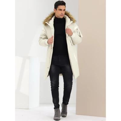 Lars Amadeus Men's Puffer Coat Windbreaker Heavyweight Faux Fur Hooded Parka Jacket 4 Lars Amadeus Men's Puffer Coat Windbreaker Heavyweight Faux Fur Hooded Parka Jacket - Image 2
