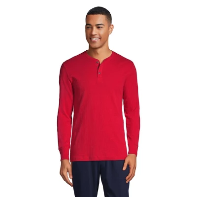 Lands' End Men's Knit Rib Pajama Henley 7 Lands' End Men's Knit Rib Pajama Henley - Image 5