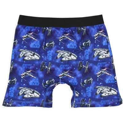 Star Wars Mens' 2 Pack Comic Millennium Falcon Boxers Underwear Boxer Briefs Multicolored 4 Star Wars Mens' 2 Pack Comic Millennium Falcon Boxers Underwear Boxer Briefs Multicolored - Image 2
