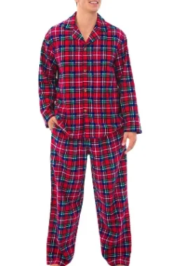 Men's Soft Cotton Flannel Pajamas Lounge Set, Warm Long Sleeve Shirt And Pajama Pants With Pockets -Refrigiwear US Shop GUEST 21a3aacf 6697 4c61 8138 66b96ce93139