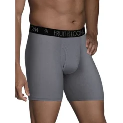 Fruit Of The Loom Select Men's 4pk Breathable Friction Guard Pouch Boxer Brief