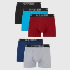 Hanes Premium Men's Mid-Rise Stretch Trunks 5pk - Blue/Black/Gray -Refrigiwear US Shop GUEST 25b10dfd 3d9c 4726 81b7 aa7156eeafcb