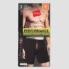 Hanes Premium Men's Xtemp Long Leg Boxer Briefs 3pk - Black/Gray