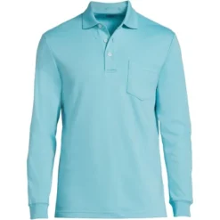 Lands' End Men's Long Sleeve Super Soft Supima Polo Shirt With Pocket -Refrigiwear US Shop GUEST 270ae7c0 5992 4bcb aa92 e6578f188a99