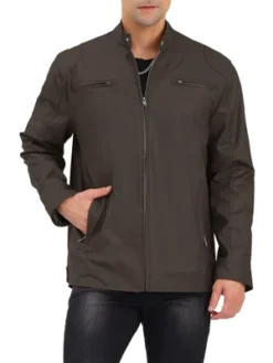 Lars Amadeus Men's Stand Collar Zip Up Motorcycle Biker Faux Leather Jacket -Refrigiwear US Shop GUEST 2d2b62d7 6d52 440e a3b9 7f33afd9d777