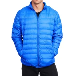 Front Page 21 Alpine Swiss Niko Mens Down Alternative Jacket Puffer Coat Packable Warm Insulation & Lightweight