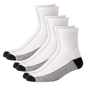 KingSize Men's Big & Tall 1/4 Length Cushioned Crew Socks 3-Pack 6 KingSize Men's Big & Tall 1/4 Length Cushioned Crew Socks 3-Pack - Image 4