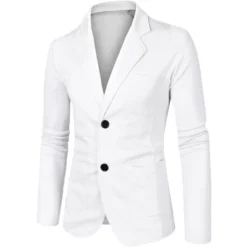 Lars Amadeus Men Notched Lapel Solid Color Pockets Front Long Sleeve Knit Blazer -Refrigiwear US Shop GUEST 3935bcb3 9b9a 4ab6 b457 69090824a1d2