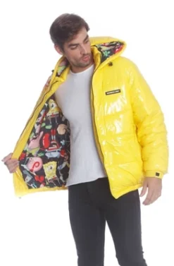 Front Page 62 Members Only Mens Shiny Collab Puffer Jacket