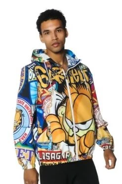 Members Only Men's Garfield Windbreaker Jacket - Multi -Refrigiwear US Shop GUEST 3e71bf03 98c8 407c aef1 41b041c69180