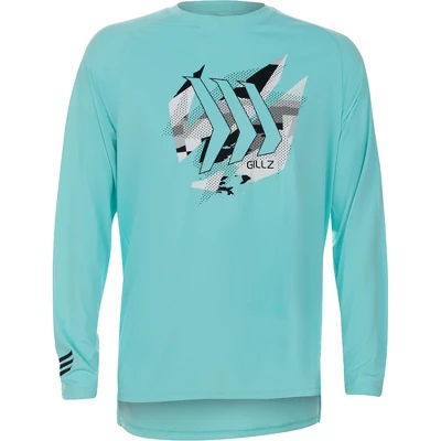 Gillz Contender Series Breaker UV Long Sleeve T-Shirt - Aruba Blue 3 Gillz Contender Series Breaker UV Long Sleeve T-Shirt - Aruba Blue