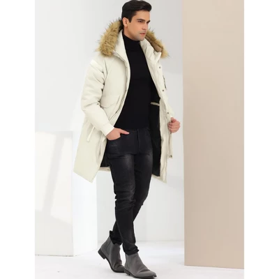 Lars Amadeus Men's Puffer Coat Windbreaker Heavyweight Faux Fur Hooded Parka Jacket 5 Lars Amadeus Men's Puffer Coat Windbreaker Heavyweight Faux Fur Hooded Parka Jacket - Image 3