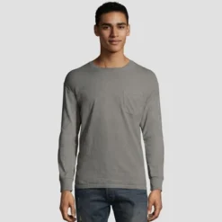 Hanes Men's Long Sleeve 1901 Garment Dyed Pocket T-Shirt -Refrigiwear US Shop GUEST 41f53f71 645b 4027 9a1c b524024a555d