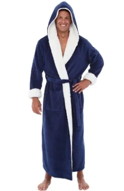 Men's Warm Winter Plush Hooded Bathrobe, Full Length Fleece Robe With Hood 21 Men's Warm Winter Plush Hooded Bathrobe, Full Length Fleece Robe With Hood -Refrigiwear US Shop GUEST 44e03dcc 16d1 4e8b b20a 12309ea389cb