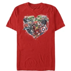 Men's Marvel Valentine's Day Avenger Heart Collage T-Shirt -Refrigiwear US Shop GUEST 47a9e7c1 b19e 4f37 a151 0873bd1b90f5