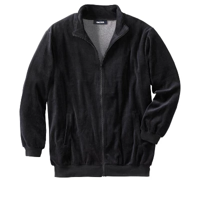 KingSize Men's Big & Tall Velour Full-Zip Jacket 7 KingSize Men's Big & Tall Velour Full-Zip Jacket - Image 5