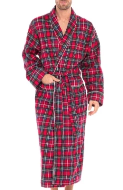 Men's Lightweight Flannel Robe, Soft Cotton -Refrigiwear US Shop GUEST 4a6a0ea0 d494 439c 87f6 6d819d07bf26