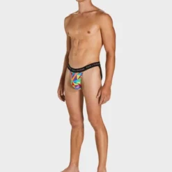 Pair Of Thieves Men's Rainbow Abstract Print Super Fit Jockstrap - Red/Blue/Green -Refrigiwear US Shop GUEST 4ebd84de c5f2 4397 9028 8e29817c2aa5