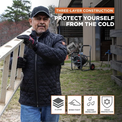 RefrigiWear Men's Lightweight Warm Insulated Diamond Quilted Jacket 5 RefrigiWear Men's Lightweight Warm Insulated Diamond Quilted Jacket - Image 3