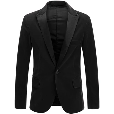 Lars Amadeus Men's Velvet Blazer One Button Party Prom Tuxedo Dinner Suit Blazer 9 Lars Amadeus Men's Velvet Blazer One Button Party Prom Tuxedo Dinner Suit Blazer - Image 7