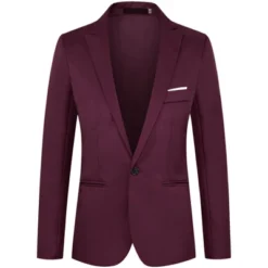 Lars Amadeus Men's Formal Slim Fit Blazer Single Breasted One Button Dress Suit Sports Coat -Refrigiwear US Shop GUEST 54b3a6a5 4b50 4161 b2eb 265a59ade199