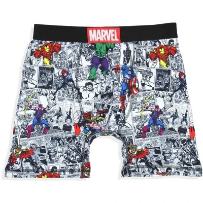 Marvel Mens' 2 Pack Vintage Superhero Comic Boxers Underwear Boxer Briefs Multicolored 3 Marvel Mens' 2 Pack Vintage Superhero Comic Boxers Underwear Boxer Briefs Multicolored