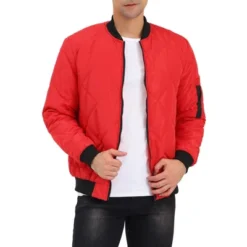 Lars Amadeus Men's Puffer Coat Lightweight Zip Up Quilted Baseball Bomber Jacket -Refrigiwear US Shop GUEST 571beb91 b71f 43fd ac83 753812b14ab7