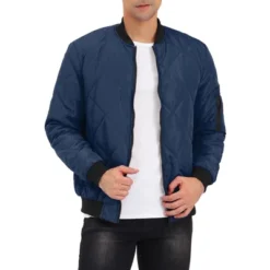 Lars Amadeus Men's Puffer Coat Lightweight Zip Up Quilted Baseball Bomber Jacket -Refrigiwear US Shop GUEST 593cf253 24fe 44e6 8112 8466a4d19123