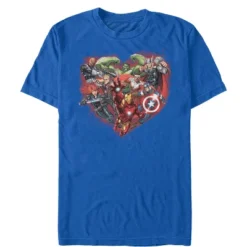 Men's Marvel Valentine's Day Avenger Heart Collage T-Shirt -Refrigiwear US Shop GUEST 59a7dc3a 8377 41d9 813e d094ddf14c99