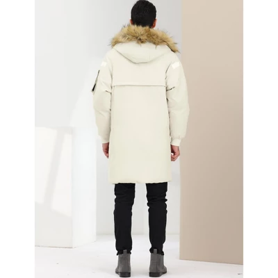 Lars Amadeus Men's Puffer Coat Windbreaker Heavyweight Faux Fur Hooded Parka Jacket 6 Lars Amadeus Men's Puffer Coat Windbreaker Heavyweight Faux Fur Hooded Parka Jacket - Image 4