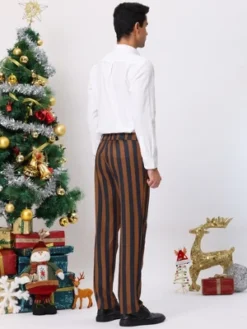 Lars Amadeus Men's Classic Fit Flat Front Business Work Prom Striped Pants -Refrigiwear US Shop GUEST 645ca41c d39b 44c6 b489 f2ce16090f11