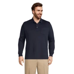 Lands' End Men's Long Sleeve Super Soft Supima Polo Shirt With Pocket -Refrigiwear US Shop GUEST 6c98d7a9 379d 496d acfa 668a2aa3acfb