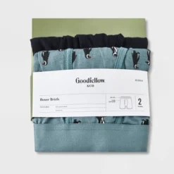 Men's Penguin Print Boxer Briefs 2pk - Goodfellow & Co™ Gray