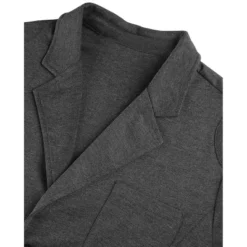 Lars Amadeus Men Notched Lapel Solid Color Pockets Front Long Sleeve Knit Blazer -Refrigiwear US Shop GUEST 75400f90 dcfb 47a0 9a3c 9931a0176449