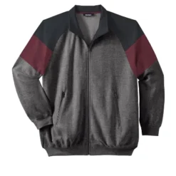 KS Sport By KingSize Men's Big & Tall KS Sport™ Wicking Color Block Full Zip Track Jacket