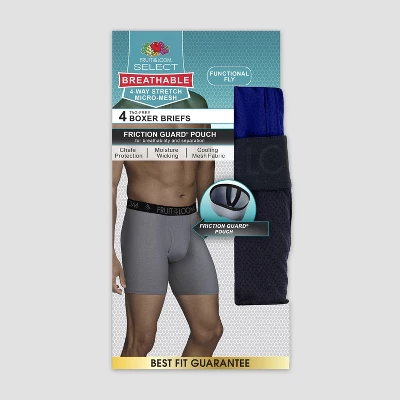 Fruit Of The Loom Select Men's 4pk Breathable Friction Guard Pouch Boxer Brief 4 Fruit Of The Loom Select Men's 4pk Breathable Friction Guard Pouch Boxer Brief - Image 2