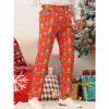 Lars Amadeus Men's Flat Front Funny Party Cosplay Costume Christmas Printed Pants
