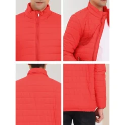 Lars Amadeus Men's Puffer Jacket Winter Warm Full Zip Stand Collar Quilting Coat -Refrigiwear US Shop GUEST 7e676f16 9def 4c69 87d7 4b22291114ca