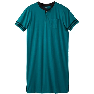 KingSize Men's Big & Tall Short-Sleeve Henley Nightshirt Pajamas 12 KingSize Men's Big & Tall Short-Sleeve Henley Nightshirt Pajamas - Image 10