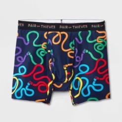 Pair Of Thieves Men's Colorful Lines Super Fit Boxer Briefs - Blue -Refrigiwear US Shop GUEST 827365b3 ce82 4794 9560 bdda6fa69ea7