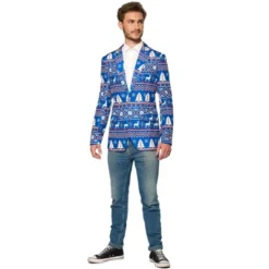 Suitmeister Men's Christmas Blazer - Christmas Blue Nordic Jacket - Blue -Refrigiwear US Shop GUEST 88325fc3 70f3 4873 bf00 55c0f43b489d