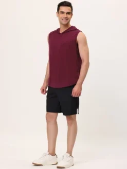 Lars Amadeus Men's Sleeveless Hoodies Vest T-Shirt Workout Gym Hooded Tank Tops -Refrigiwear US Shop GUEST 8996b08b b3a5 4fe5 b643 ed347240fe7e