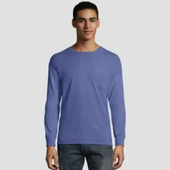 Hanes Men's Long Sleeve 1901 Garment Dyed Pocket T-Shirt -Refrigiwear US Shop GUEST 89c4136d 8966 4308 ad5e a7674af103ec