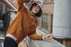 Members Only Men's Corduroy Varsity Jacket With Hood