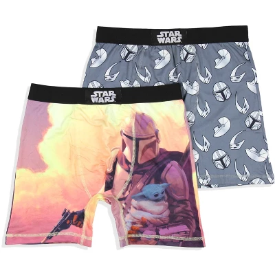 Star Wars Mens' The Mandalorian 2 Pack Boxers Underwear Boxer Briefs Grey 7 Star Wars Mens' The Mandalorian 2 Pack Boxers Underwear Boxer Briefs Grey - Image 5