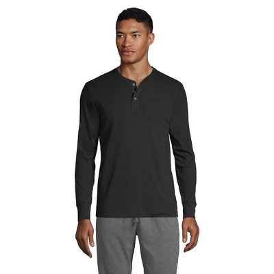 Lands' End Men's Knit Rib Pajama Henley 5 Lands' End Men's Knit Rib Pajama Henley - Image 3