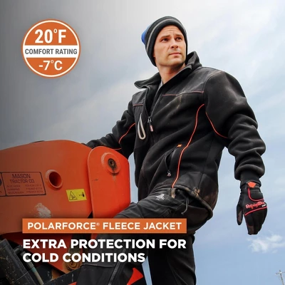 RefrigiWear Men's Insulated PolarForce Hybrid Fleece Jacket With HiVis Piping 3 RefrigiWear Men's Insulated PolarForce Hybrid Fleece Jacket With HiVis Piping
